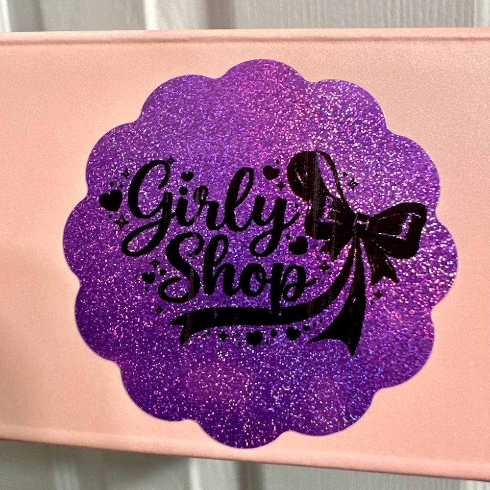 50 ct. Custom 2” Purple Shimmer Round Scalloped Sticker Labels